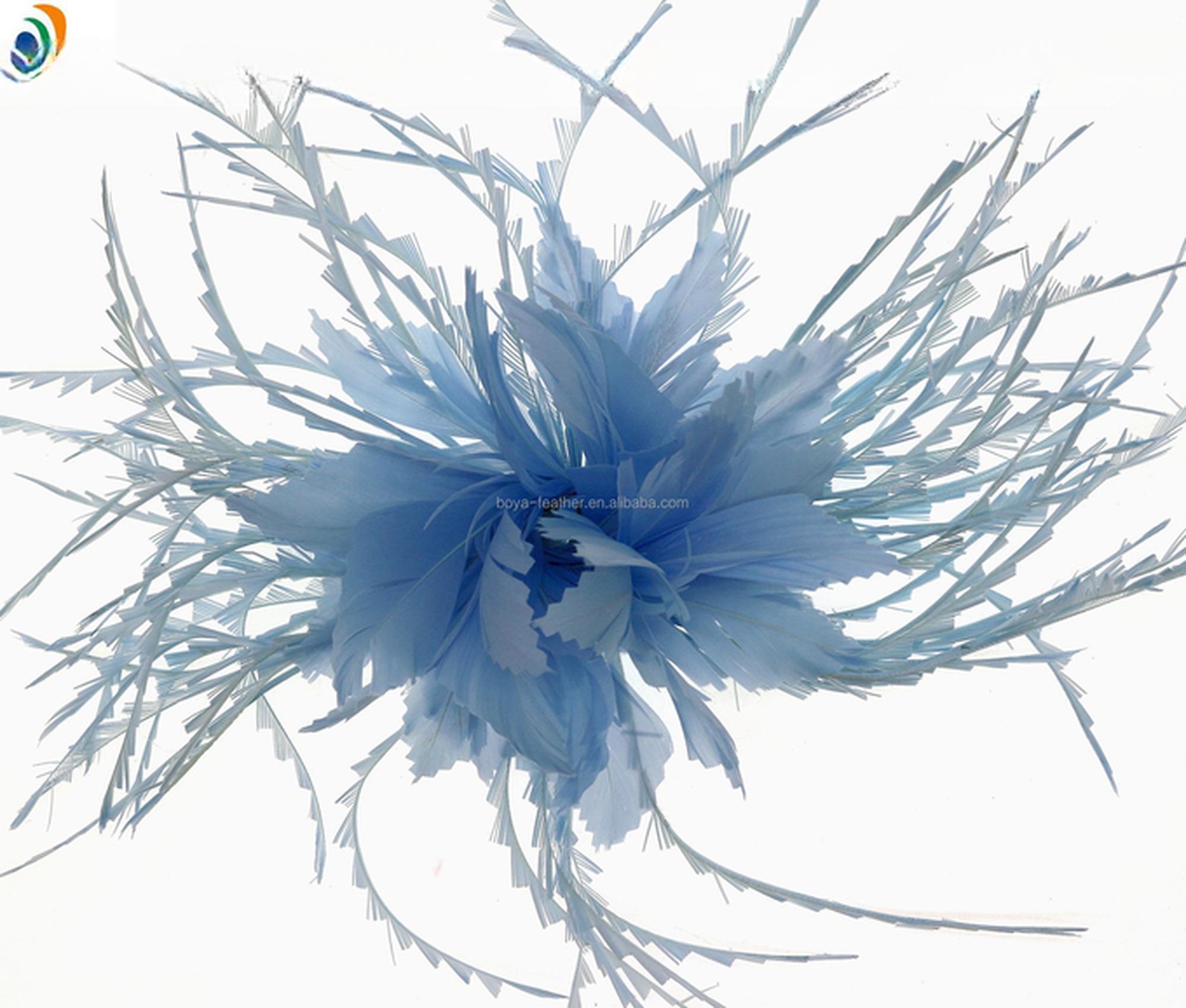 Party 20*30 CM Goose Feather and Biot Feather Flower Mount with Wire Accessory