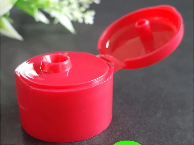 Red Bottle Flip Cap Durable Body / Natural Color Dispensing Caps For Liquid Containers