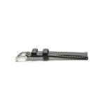 RoHS Watch Band Strap Fashion Genuine 0.9 Inch Black Leather Watch Strap