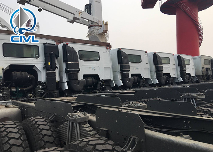 Mining Industry Heavy Duty Dump Truck 336HP 6X4 RHD 30 Ton White / Red / Green