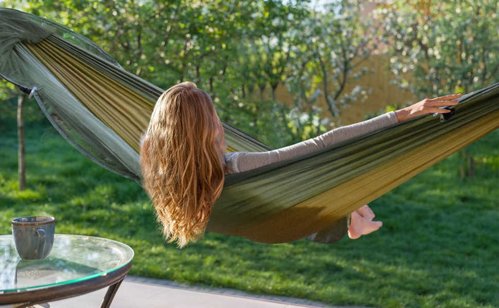 W140cm multifunction Portable Hammock With Mosquito Net