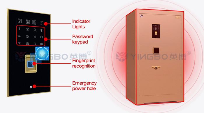 H1080mm Bank Grade Commercial Safe Box Biometric Fingerprint Lock
