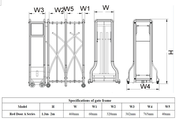 Metal Aluminium Automatic Folding Gate of Wireless Remote Control , 433MHz