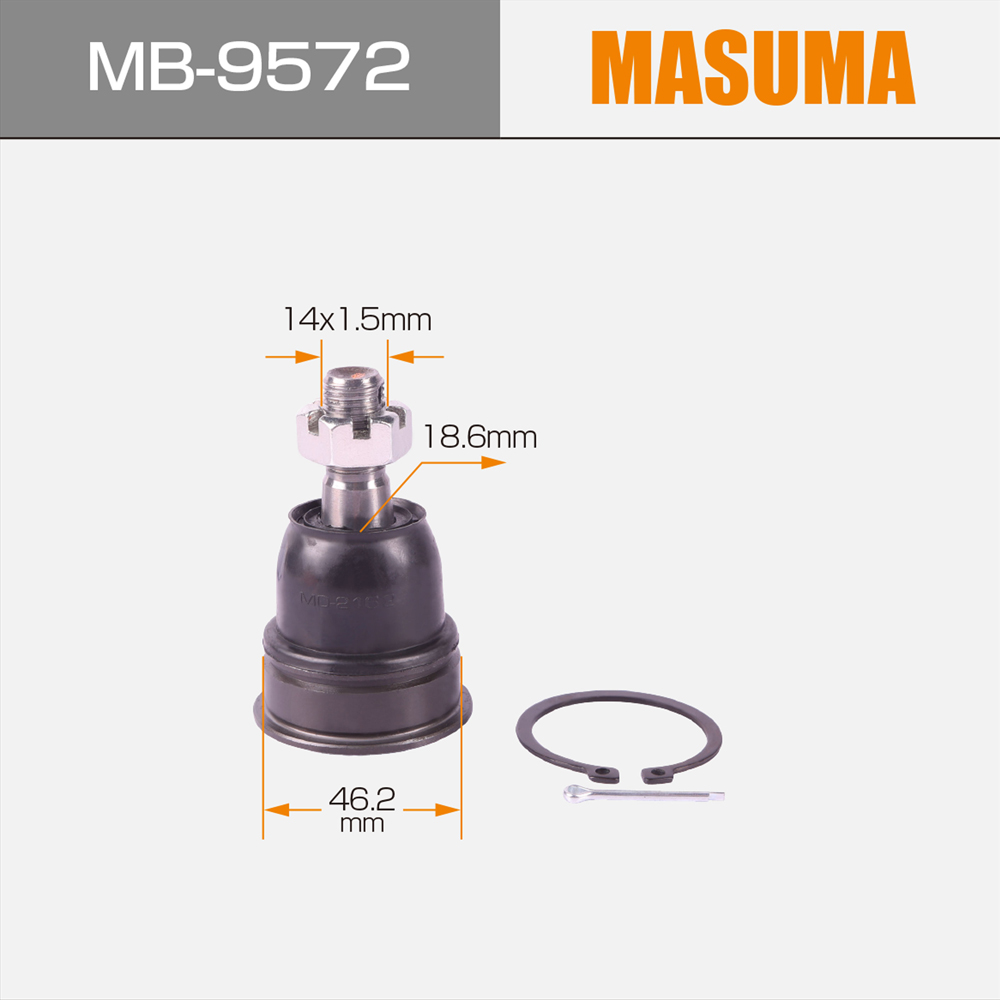 MB-9572 Ball Joint 54524-EA000 for NISSAN NAVARA D40M 2500cc YD25DDTI Turbo by MASUMA
