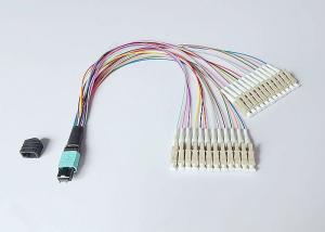 Quality 12 Fibers Multimode Mtp Fiber Breakout 0.9mm OM4 MPO To LC Simplex wholesale