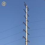 Galvanised Electric Power Pole 35m Height Good Earthquake Resistance