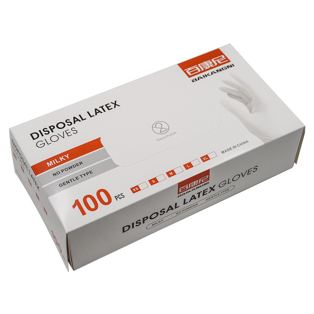 OEM ODM Material 4.5g White Disposable Latex Gloves
