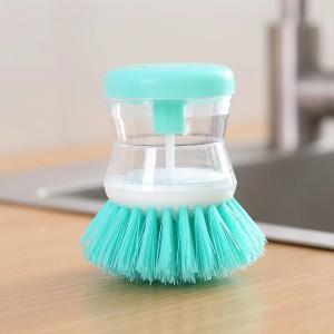 Quality Tpr Soap Dispensing Cleaning Brush Automatic Adding Press Button wholesale