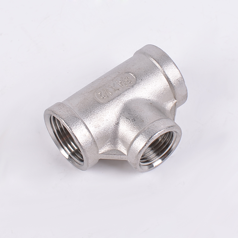 Female NPT Threaded Sanitary Stainless Steel Casting Pipe Fittings 201/304 Reducing Tee