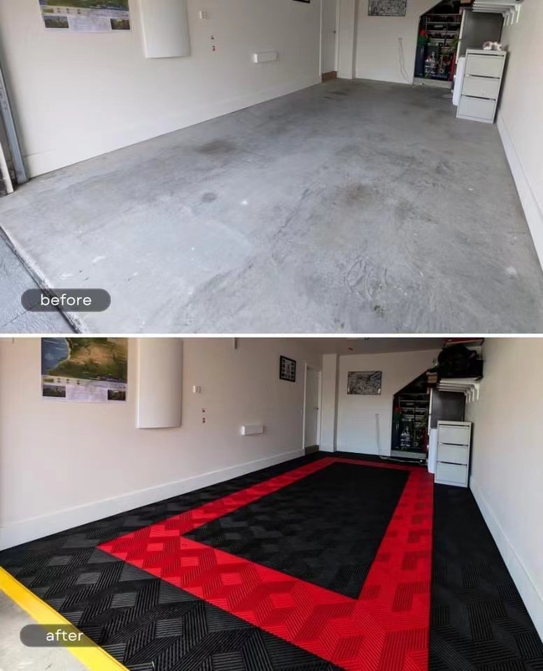 Matte surfaced Scratch resistant Dark Grey Grage floor tile for Modern Industries