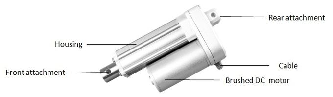 1200N Industrial Miniature Linear Actuator 12v 10cm Stroke Length