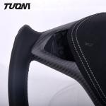 Matte Carbon Fiber Leather Yoke Steering Wheel For Tesla Model 3 Y X S Custom