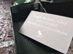 2018 Fashion Design Luxury Clear Foil Stamped Business Card With Grey Recycled