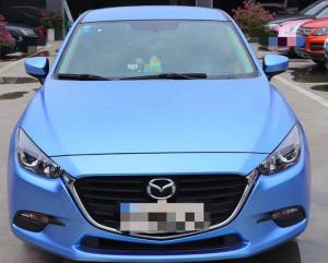 Quality Fog Blue Metallic Finish Matte Car Vinyl Wrap 5 Years Durability SGS wholesale