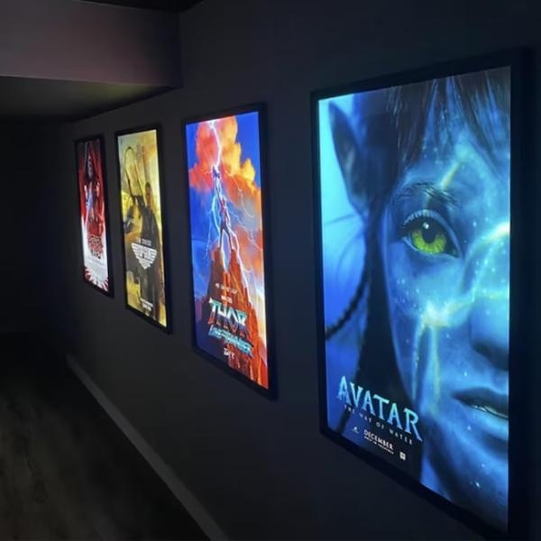 Restaurant Menu Board Advertising Light Boxes Movie Poster Frame Ultra Thin Led