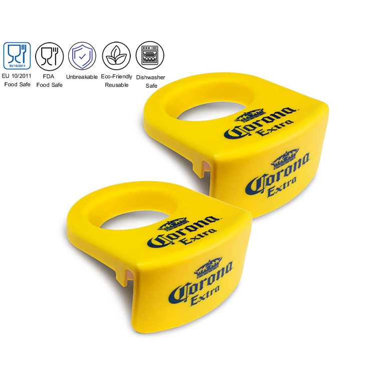 FDA Branded Wine Accessories Yellow CoronaRita Drink Clips For Slanted Margarita Glasses