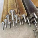 Brass Wire Belt Conveyor Brush Rollers Wood Deburring OEM