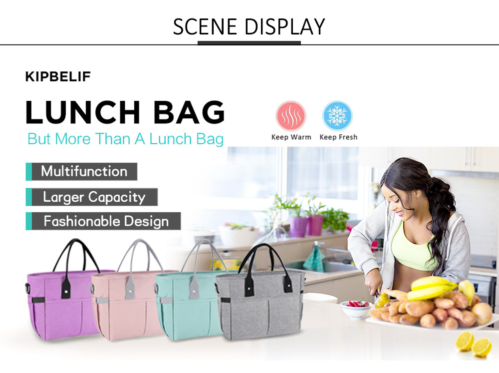 Large Multi-functional Lunch Tote Box with Removable Shoulder Strap