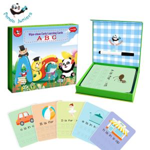 Quality ABC Learning Cards,Preschool Educational Toys for Toddler Writing Reading Preschool Wipe-Clean Flash Cards wholesale