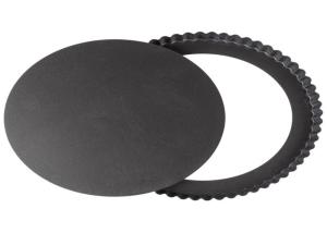 Quality RK Bakeware China Foodservice NSF Nonstick Loose Bottom Fluted Oven Baking Pizza Pan Pie Pan wholesale