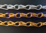 Rose Color Metal Chain Link Curtains Ceiling Decoration For Exhibitions