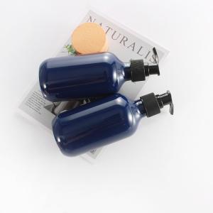 Quality Customized Blue 62mm 10.14oz Boston Shampoo Pump Bottles wholesale
