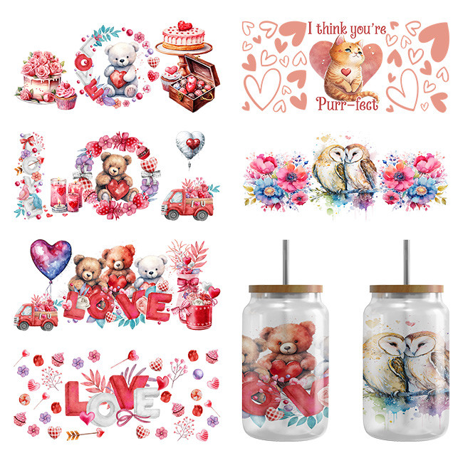 UVDTF packaging custom UV transfer stickers 16oz cup sleeve 20oz stickers DTF transfer stickers waterproof labels