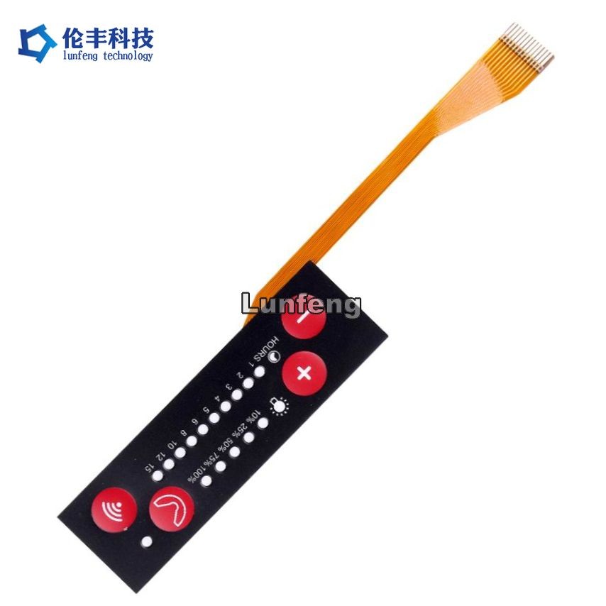 3M468 Rear Adhesive LED Membrane Switch Tactile Keypad FPC Cable