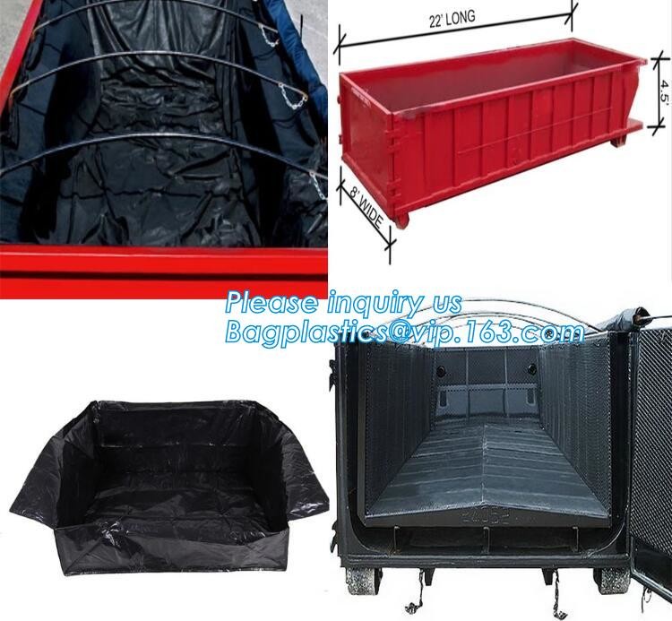 12Mill Open Top Dumpster Drawstring Container Liners,12Mil Reusable Open Top Drawstring Dumpster Container Liner, BAGEAS
