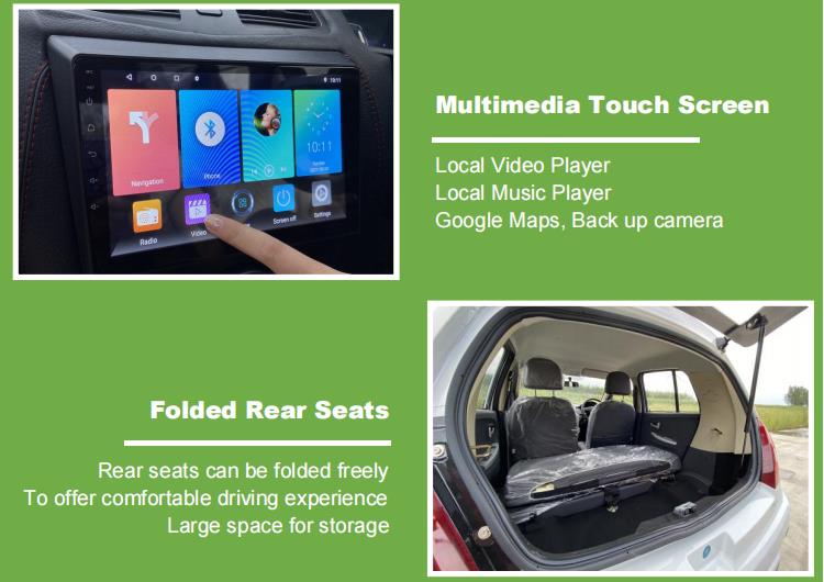 Factory directly supply electric car lithium battery car new style 5 doors 4 seats electric vehicle with solar panel