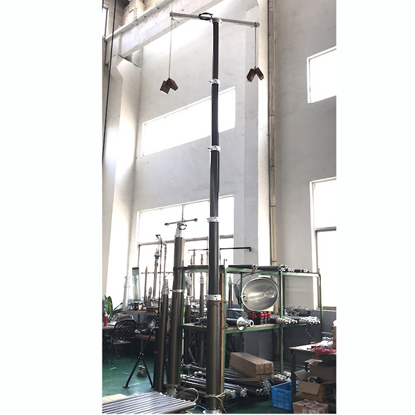 6m pneumatic telescopic mast/telescoping mast/aluminum telescopic mast/CCTV poles