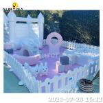 Indoor Outdoor Soft Play Playground Equipment For Kids Party Rental White