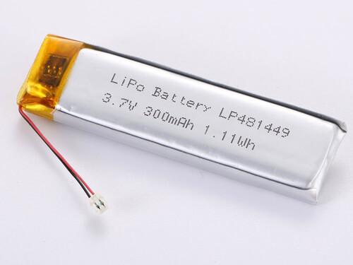 LP481449 3.7V 300MAH JST Discharge Connector High Capacity LiPo Pack for
