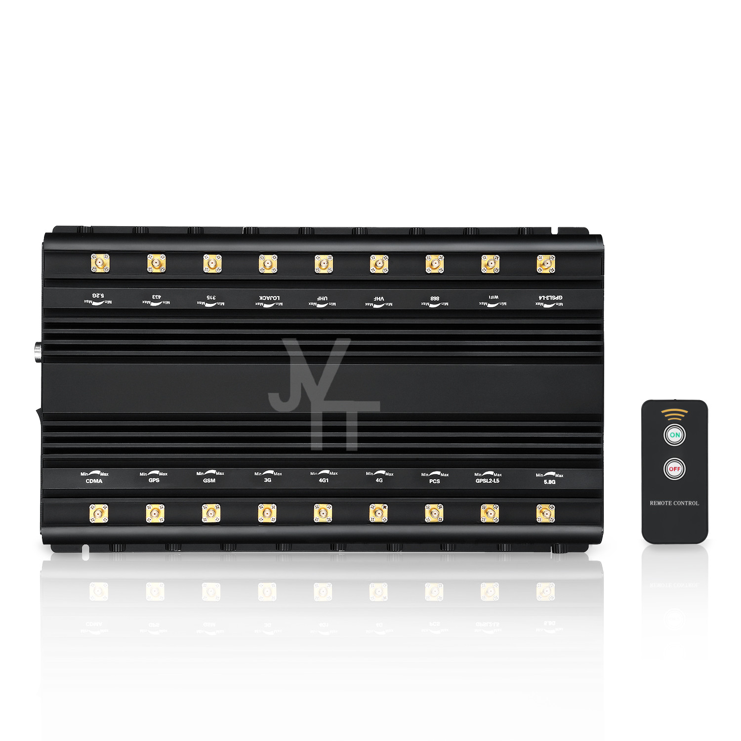 18 antennas signal jammer blocking all 2G 3G 4G 5G WIIFI GPS RF LOJACK signals with remote control.