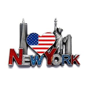 Quality 3D Metal Fridge Magnet New York Design Tourist Souvenir wholesale
