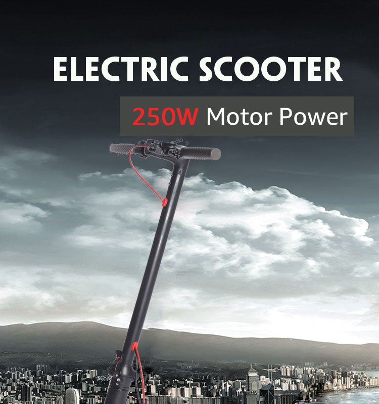 8.5 Inch 250W Mini Powerful Electric Scooter For Teenager Foldable LED Display
