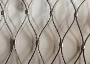 Safety Stainless Steel Ferrule Rope Mesh Netting 2.0mm Wire Anti Alkali