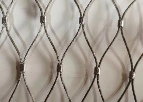 Cheap Safety Stainless Steel Ferrule Rope Mesh Netting 2.0mm Wire Anti Alkali for sale