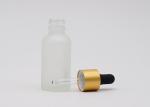 50ml Frosted Clear Oil Bottle Essential Oil Glass Bottles With Matte Gold