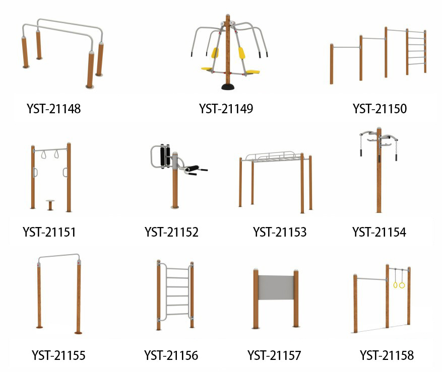 YST Brand Galvanized Steel Pipe Outdoor Fitness Equipment for Street Workout