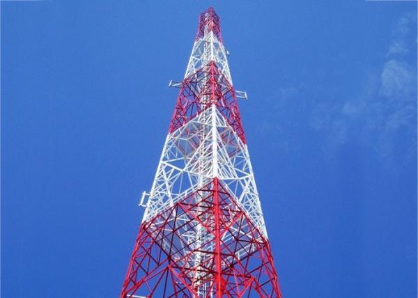 High Wind Speed Angle Steel Tower , Customized Height Electric Transmission