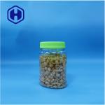 Clear Oval Plastic Gift Candy Nut Nougat Lollipop Fruit Jelly Jar Screw Lid