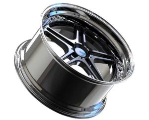 Quality Gloss Black Deep Dish Alloy Wheels 24 Inch ET50 5x112 PCD wholesale