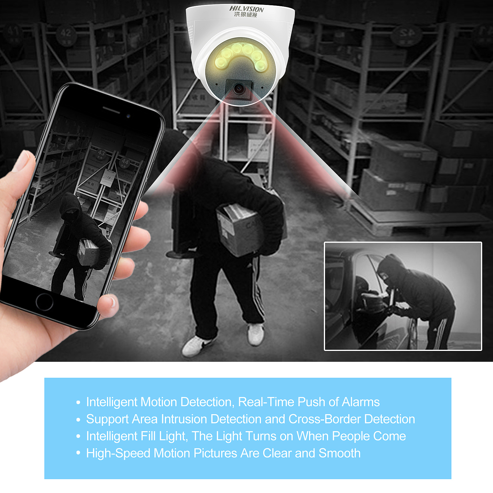 Supports Multiple Streams C2240TQ-10i POE Dome Indoor Camera