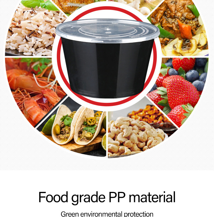 Leak Proof Plastic Food Storage Boxes Disposable Take Away Packaging