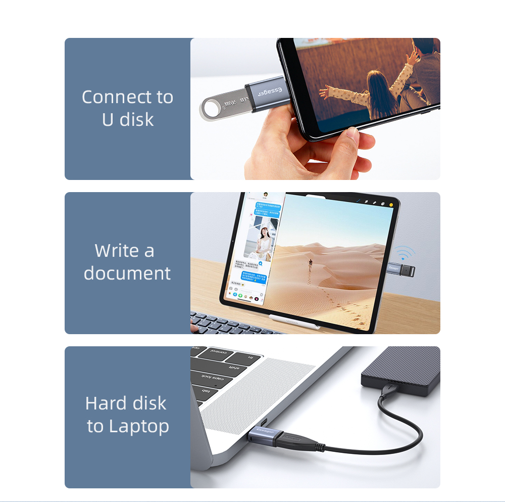 Type C OTG Adaptor To USB 3.0 Adapter 5Gbps Data Transfer OTG Adapter