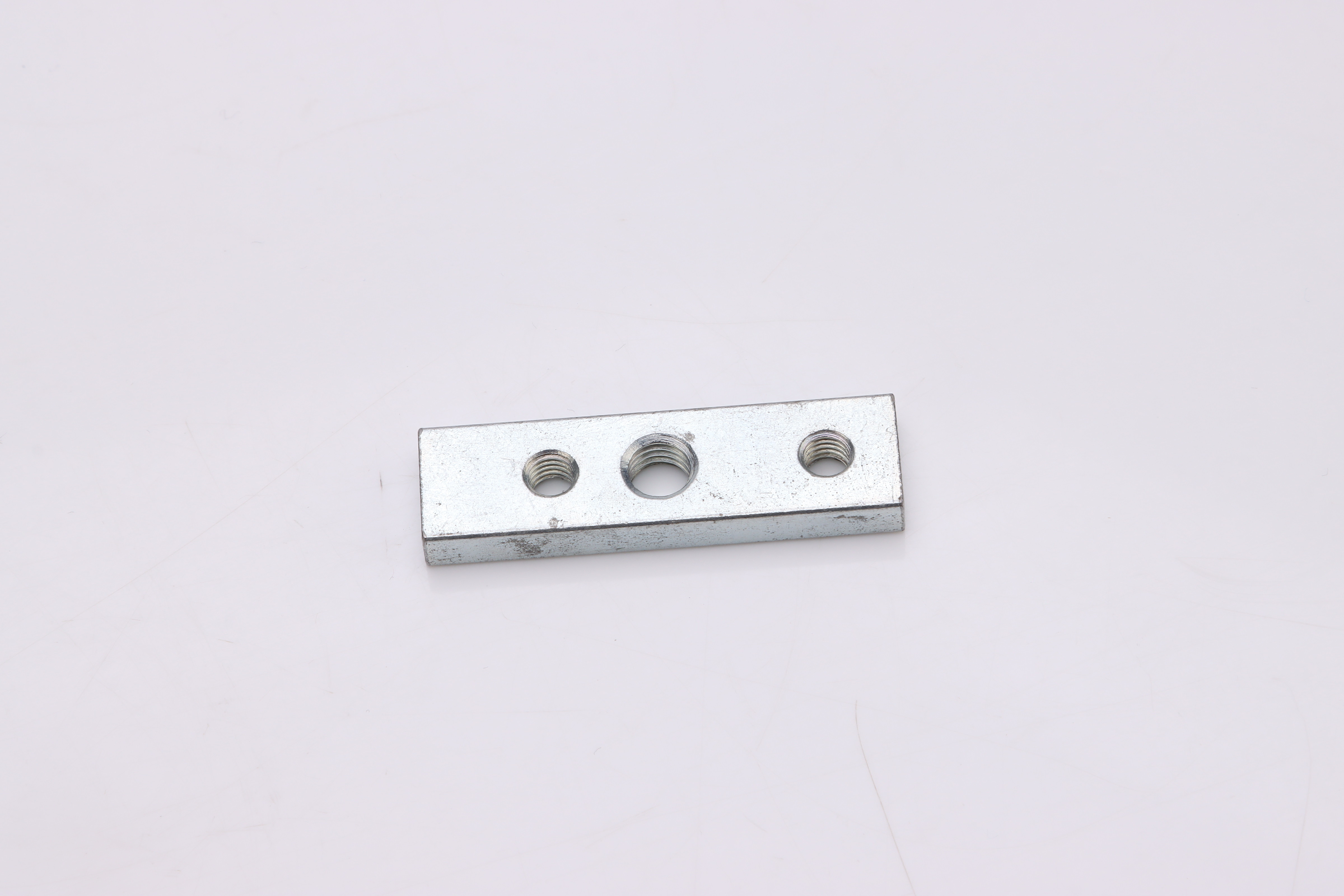 Q235 Steel Metal Plate With Three Threaded Hole M8