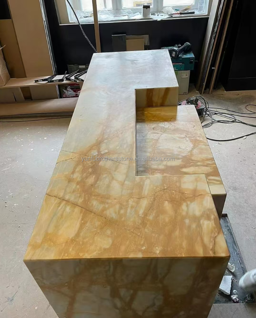 Modern Design Style Italy Luxury Big Slab Sienna Golden Marble Tile for Hotel Wall Panel and Table