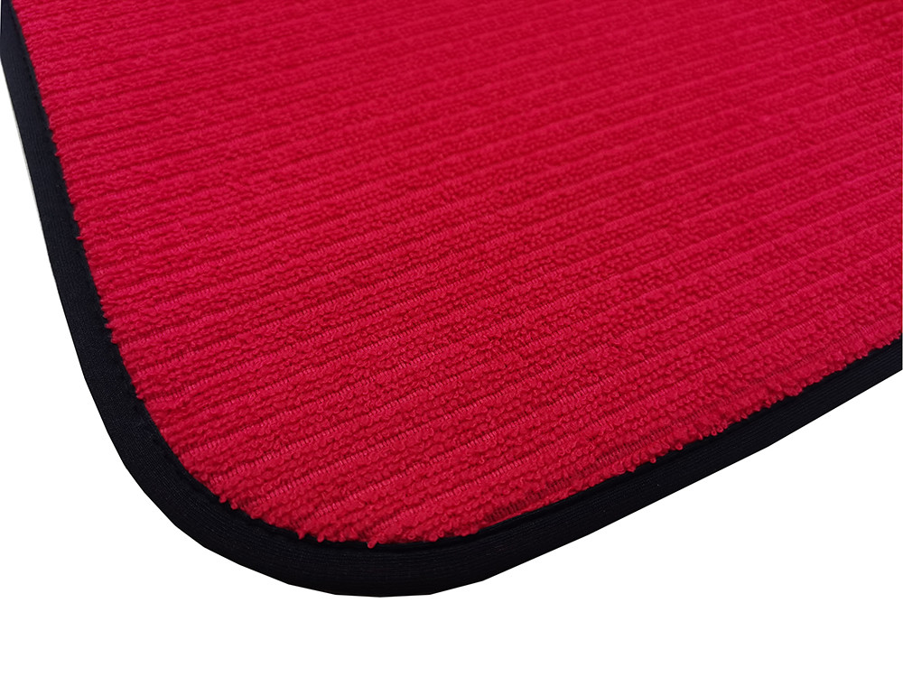 Terry Cloth All Polyester 22x19in Red Eco-Friendly Dish Drying Mat