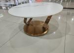 High Temperature Baking 55cm Stainless Steel Marble Coffee Table